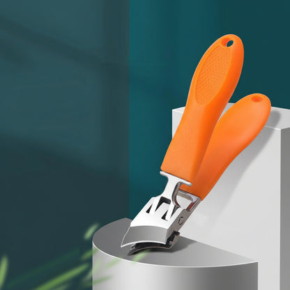 Cortador Unhas Aço Inox Boca Larga Coletor Anti Respingo