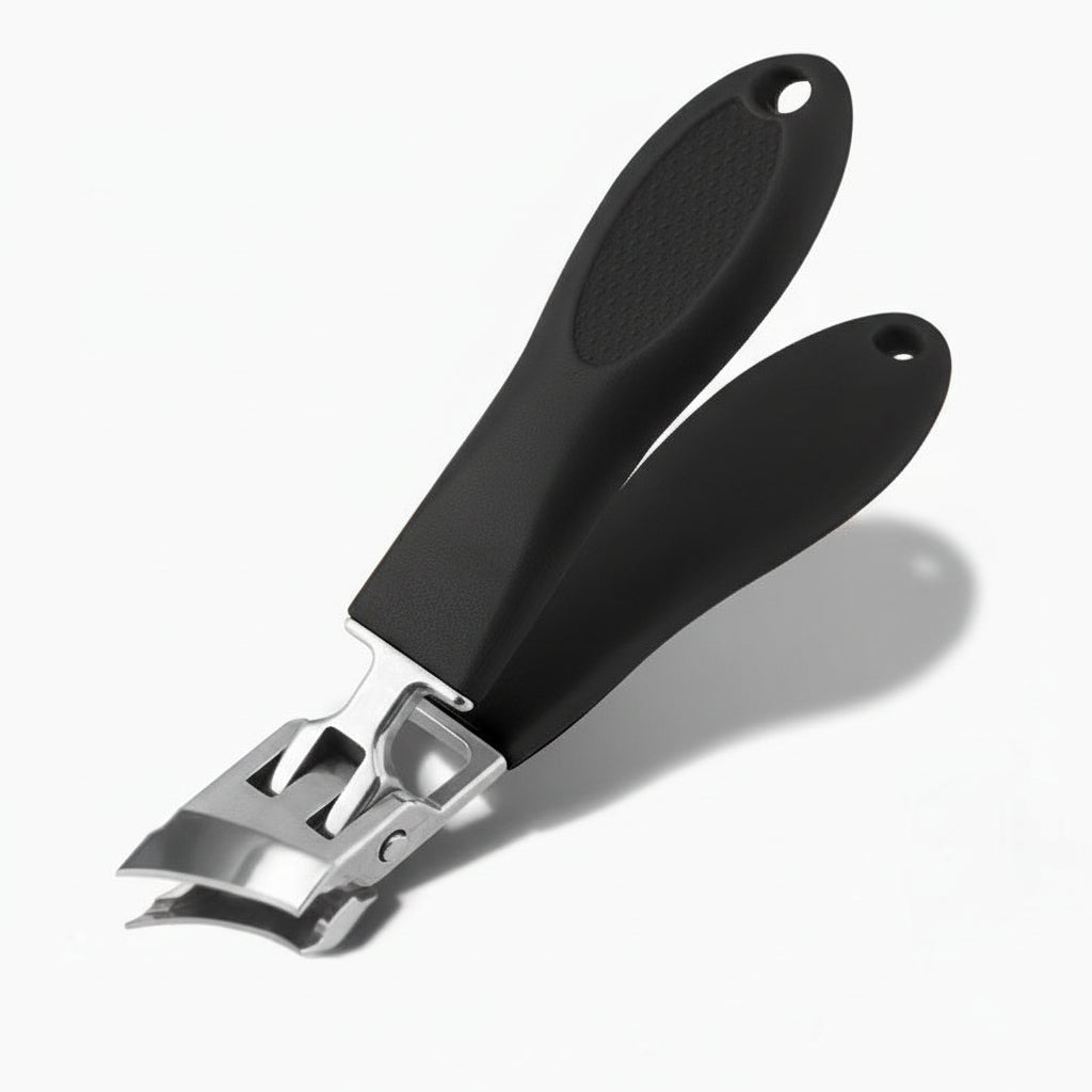 Cortador Unhas Aço Inox Boca Larga Coletor Anti Respingo