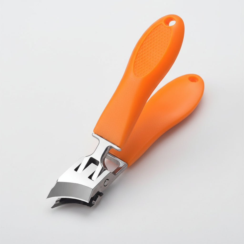 Cortador Unhas Aço Inox Boca Larga Coletor Anti Respingo