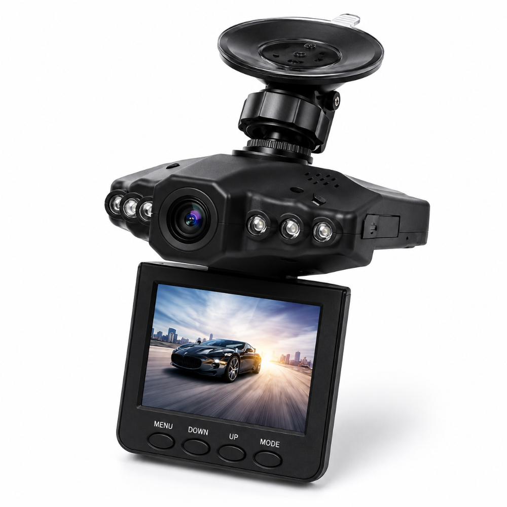 Sensore per videocamera da cruscotto Full HD con visione notturna, obiettivo compatto 4K