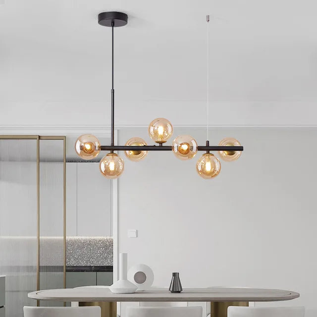 NordicGlow | Elegant Glass Pendant Light | Kitchen Pendant Lighting & Black Options