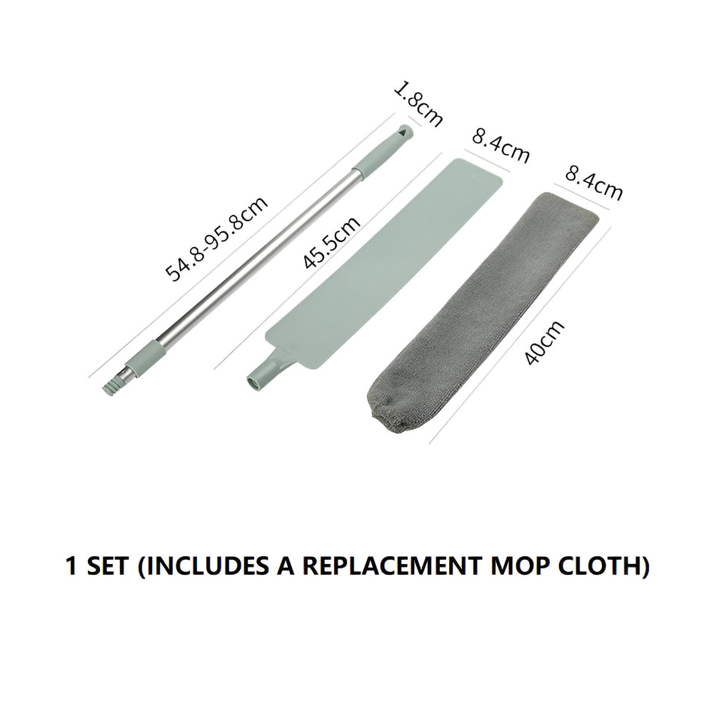 Mopa Retrátil Ferramenta de Limpeza de Fendas Escova de Microfibra Design Plano