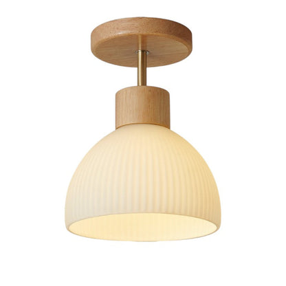 Ailse Deckenleuchte | Naturholz & Glas LED-Leuchte