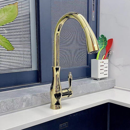 Rubinetto da cucina estraibile in metallo per lavello design