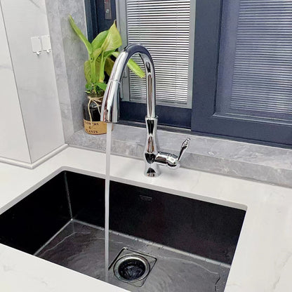Rubinetto da cucina estraibile in metallo per lavello design