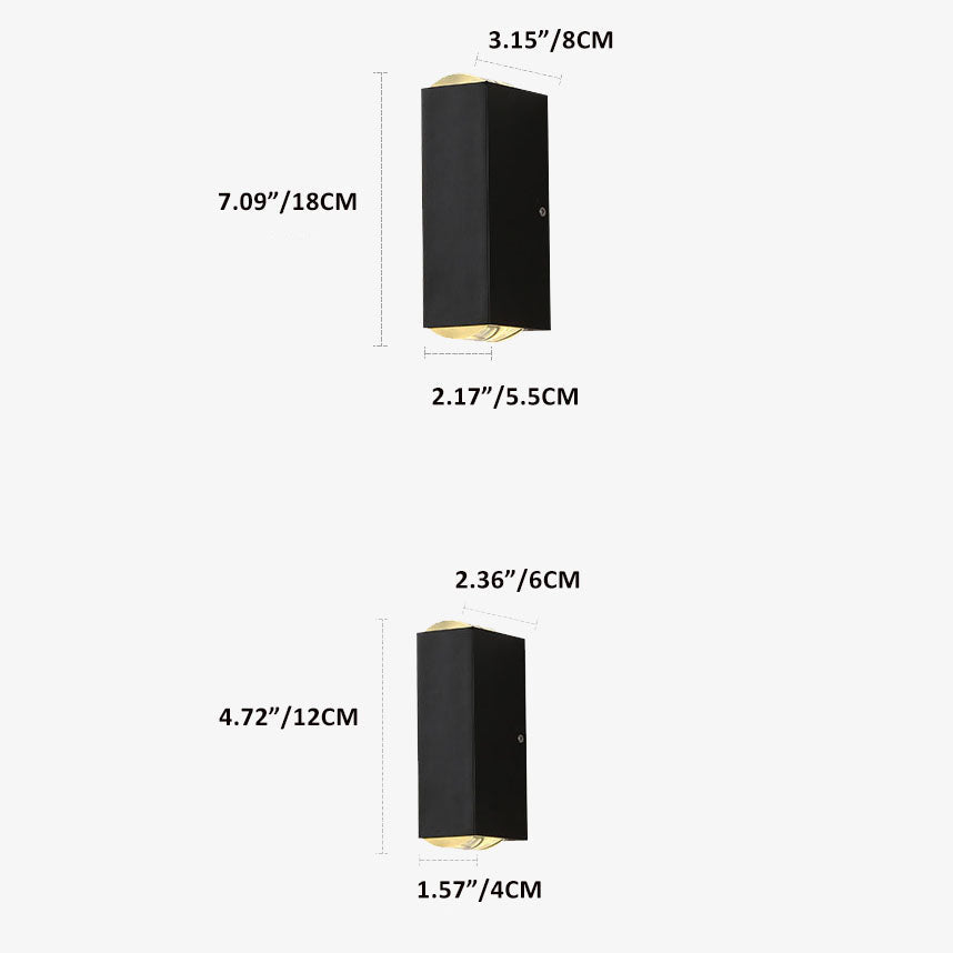Modern Waterproof LED Outdoor Wall Lamp | Rectangular Sconce Light