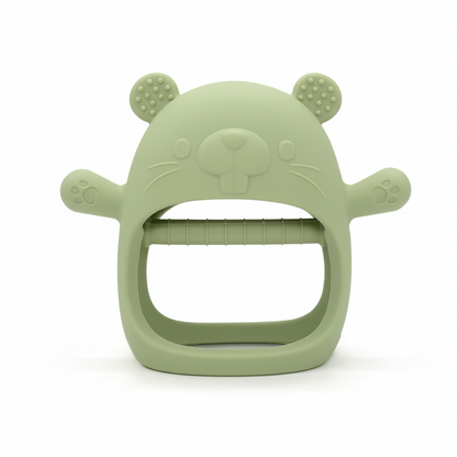 Baby Teething Mitten Silicone Chew Glove Soothing Sore Gums