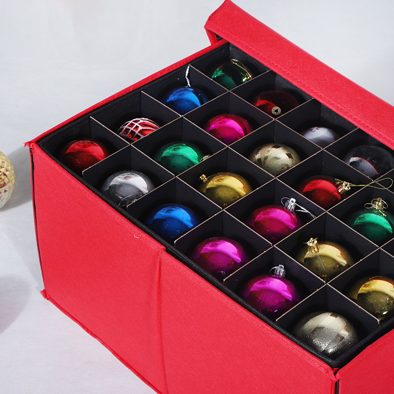 Scatola per Conservare Addobbi Natalizi con Vassoi Impilabili e Separatori