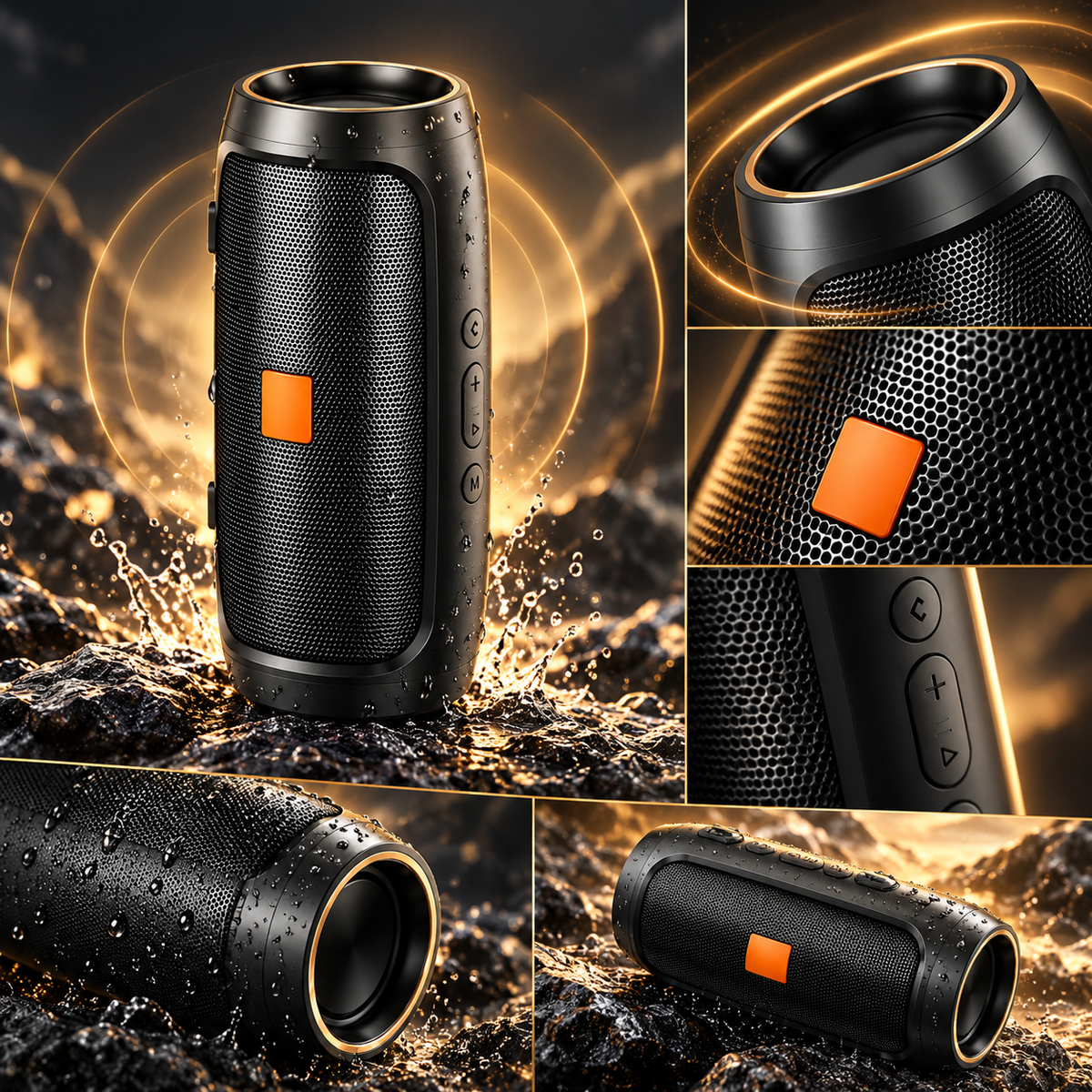 Altoparlante Bluetooth da esterno, antiurto, portatile e compatto