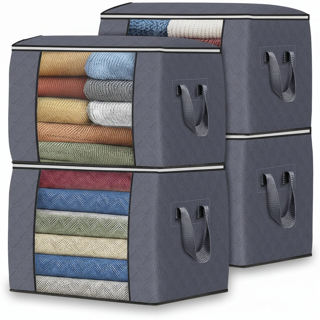 Sacos de Armazenamento Organizador de Tecido Dobrável Grandes Recipientes para Roupa