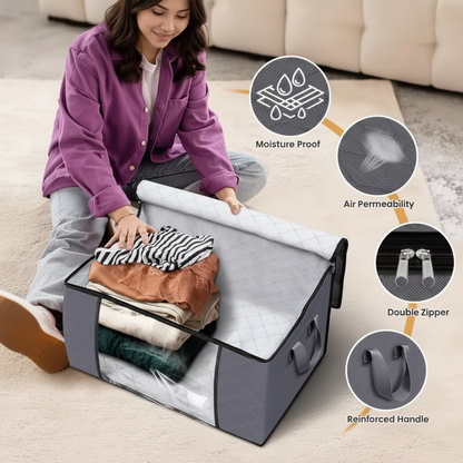 Sacos de Armazenamento Organizador de Tecido Dobrável Grandes Recipientes para Roupa