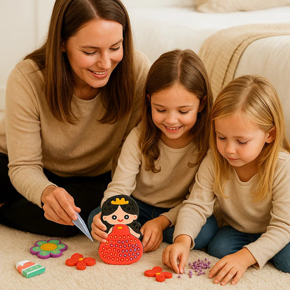Kit creativo per bambini con perline e pittura, set di attività artistiche