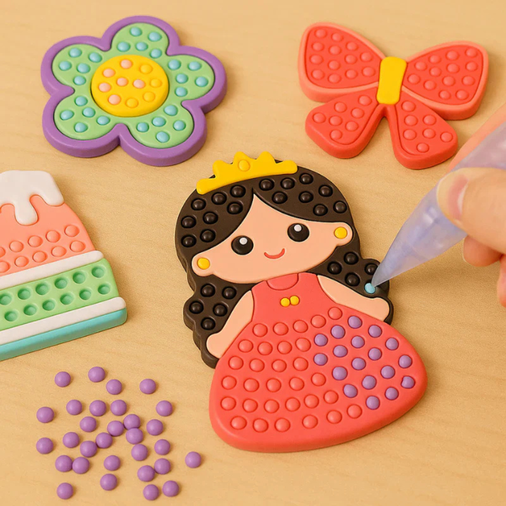 Kit creativo per bambini con perline e pittura, set di attività artistiche
