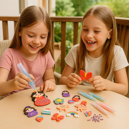 Kit creativo per bambini con perline e pittura, set di attività artistiche