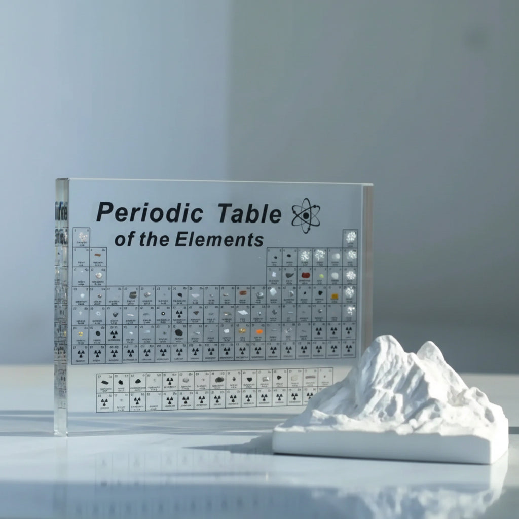 Periodic Table Acrylic Display Real Elements LED Light