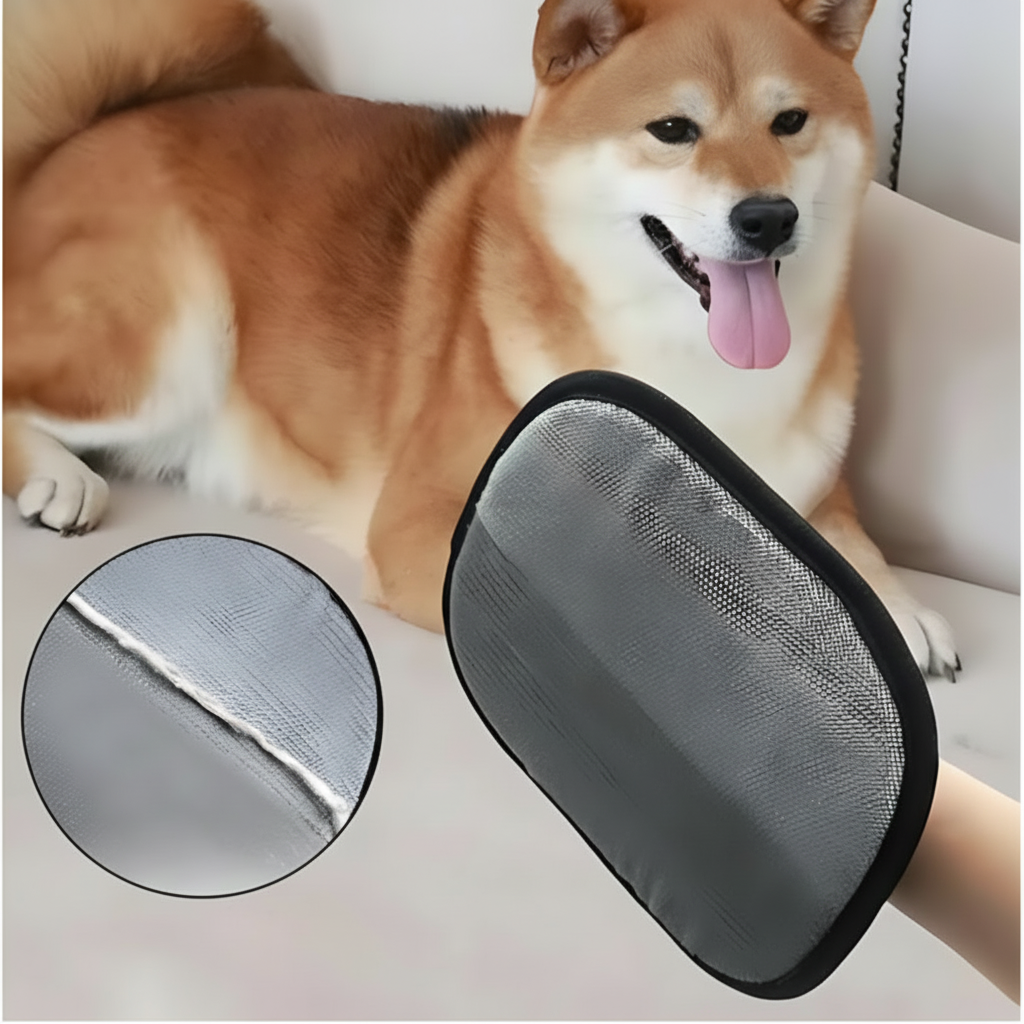 כפפת הסרת שערות חיות מחמד לניקוי רהיטים, בגדים ושטיחים