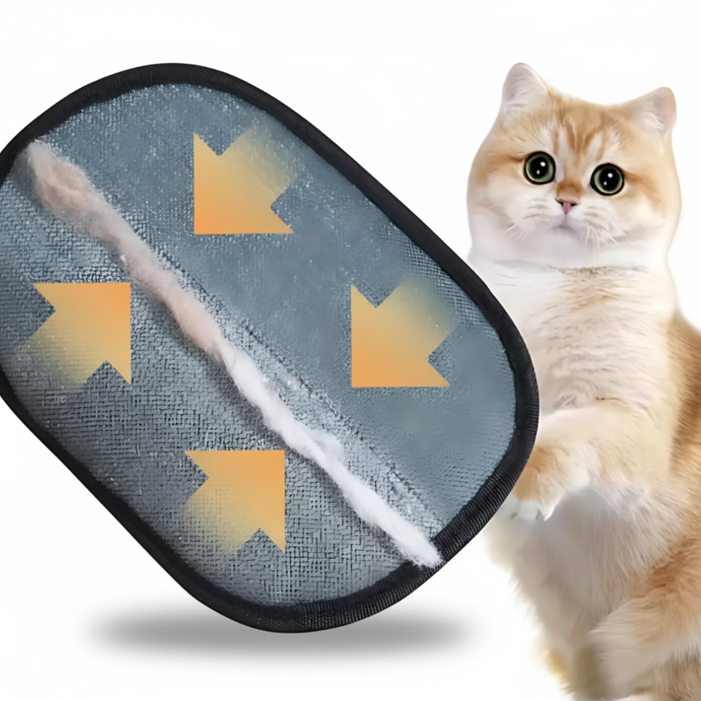 כפפת הסרת שערות חיות מחמד לניקוי רהיטים, בגדים ושטיחים