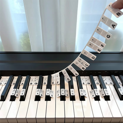 Adesivi per Tastiera Pianoforte Etichette in Silicone per Note Apprendimento Tasti