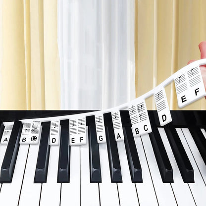 Adesivi per Tastiera Pianoforte Etichette in Silicone per Note Apprendimento Tasti