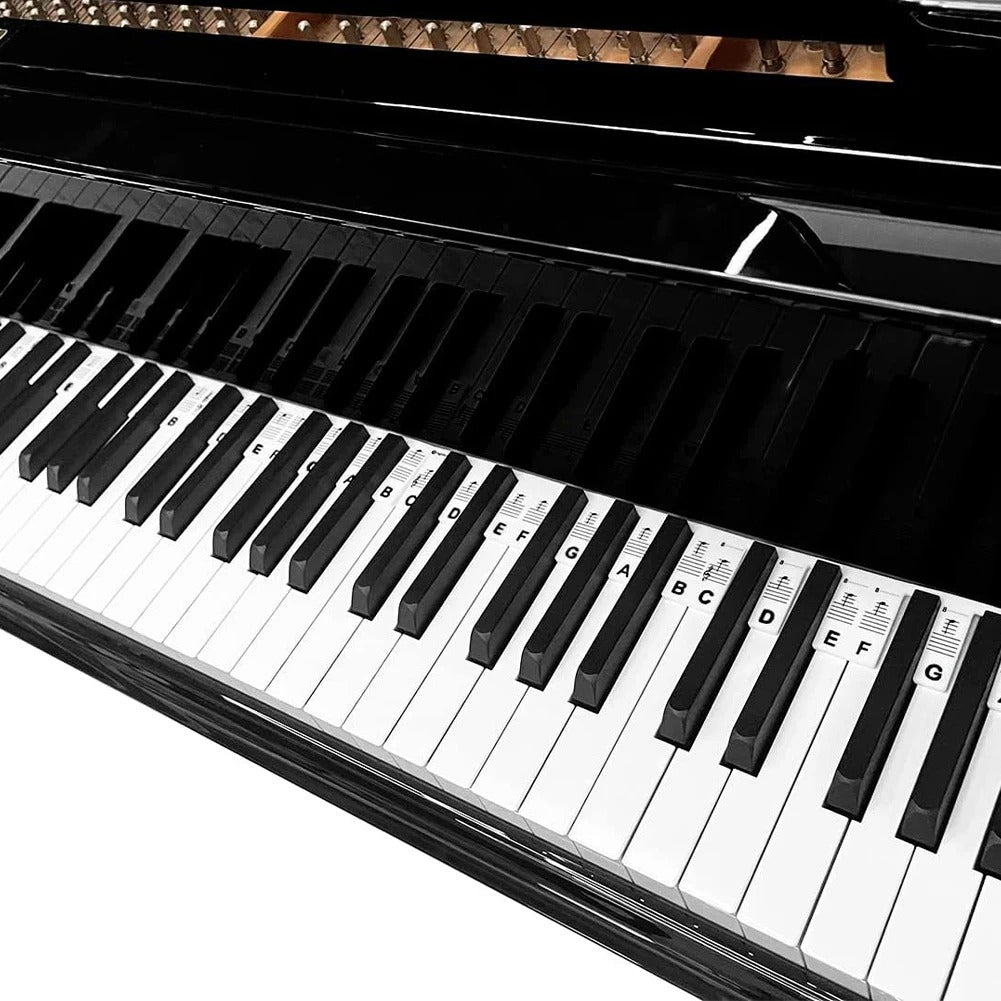 Adesivi per Tastiera Pianoforte Etichette in Silicone per Note Apprendimento Tasti