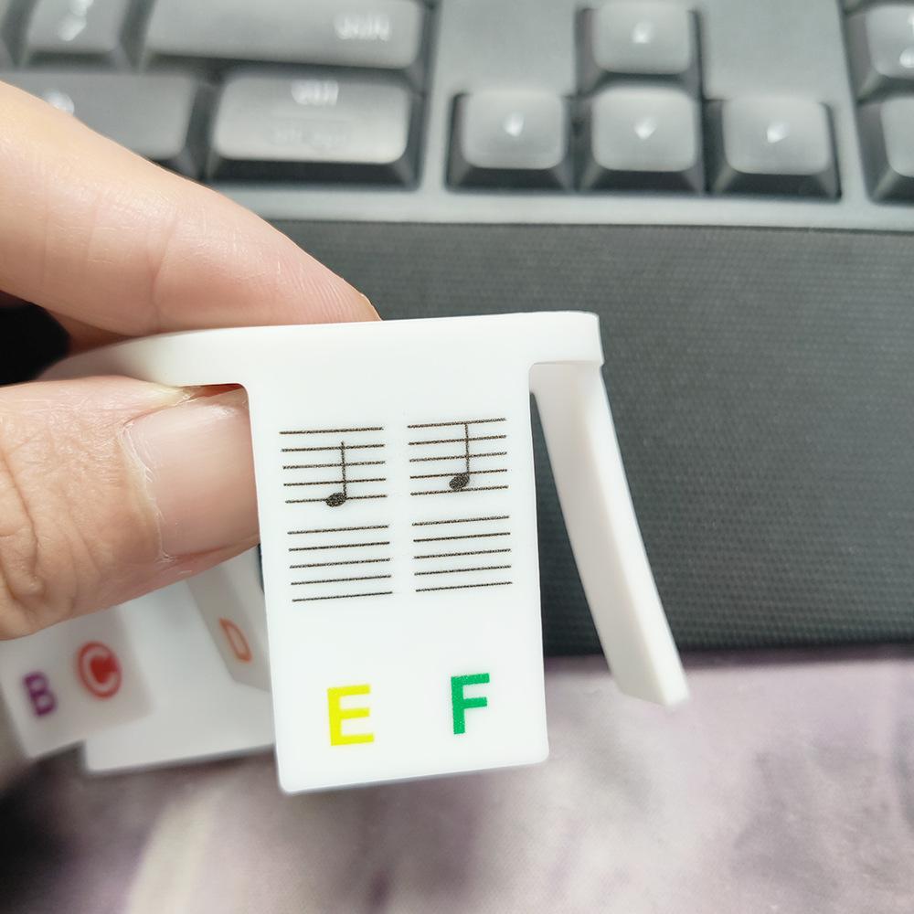 Adesivi per Tastiera Pianoforte Etichette in Silicone per Note Apprendimento Tasti