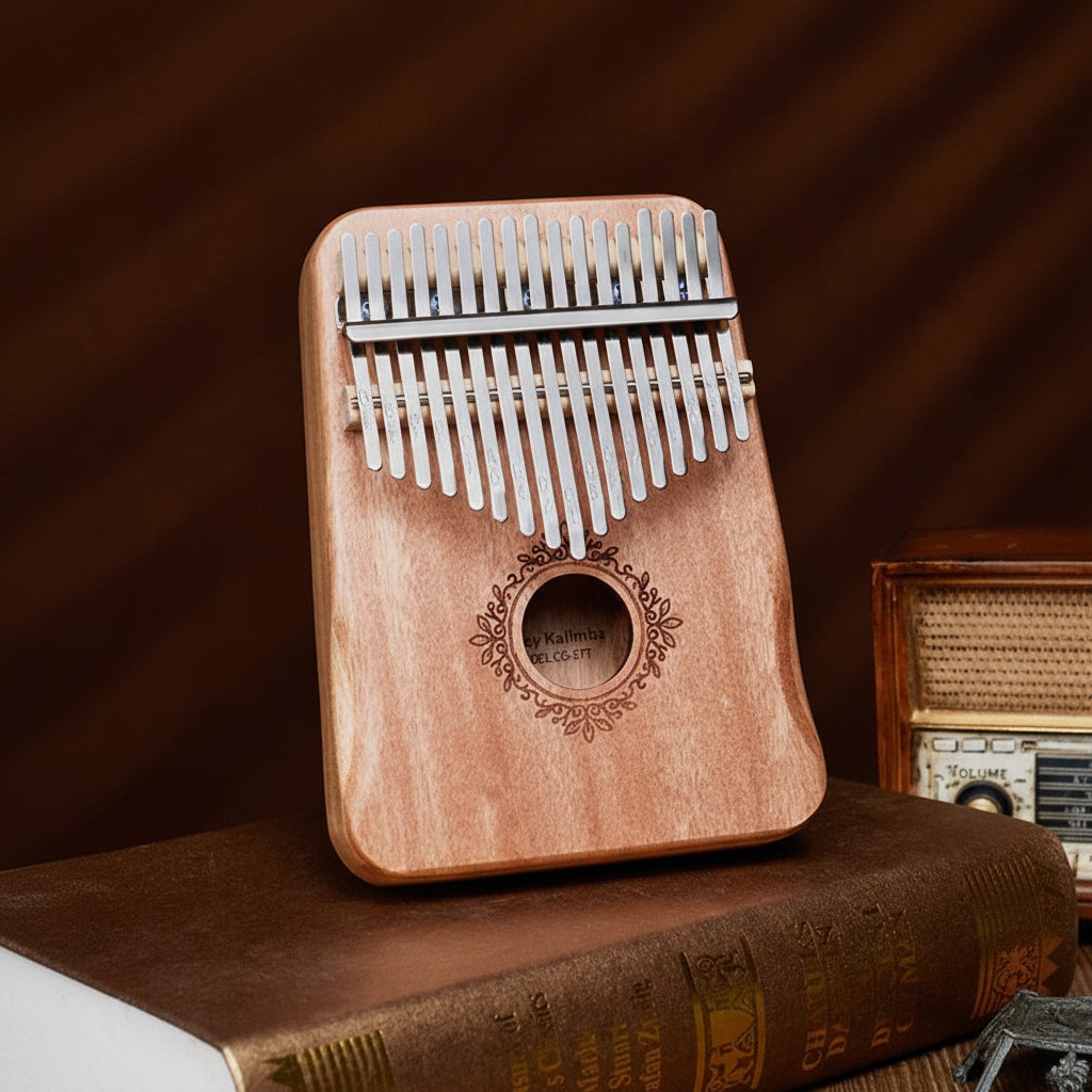 Kalimba Pulgar Piano Madera Caoba Instrumento 17 Teclas