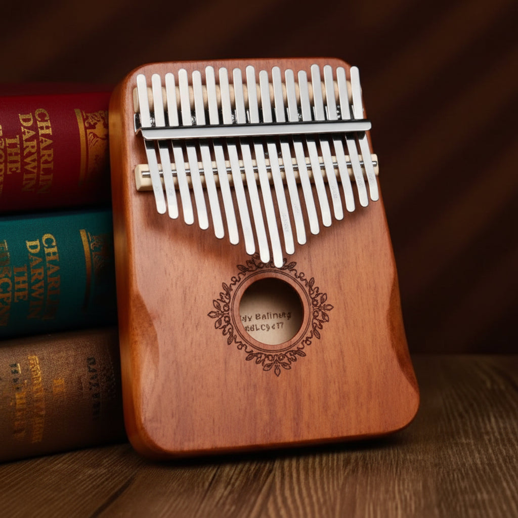 Kalimba Pulgar Piano Madera Caoba Instrumento 17 Teclas