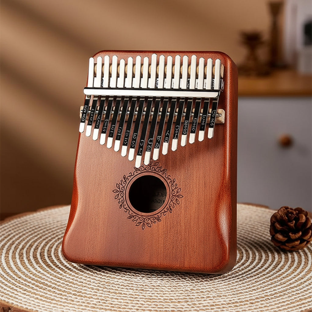 Kalimba Pulgar Piano Madera Caoba Instrumento 17 Teclas