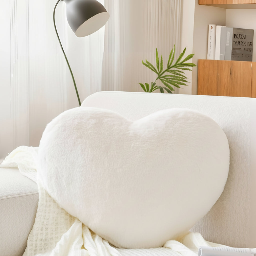 Almofada Decorativa em Forma de Coração Almofada de Sofá Peluche