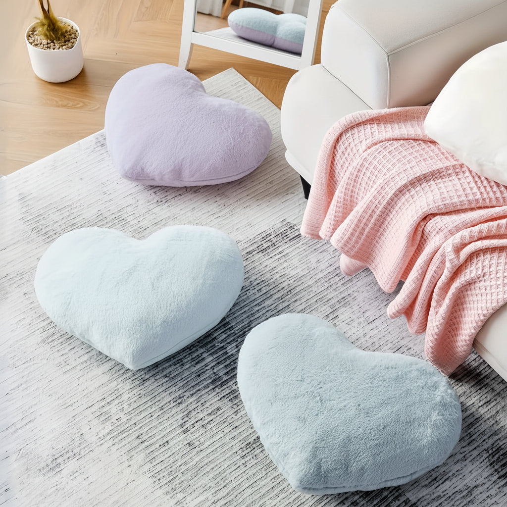 Almofada Decorativa em Forma de Coração Almofada de Sofá Peluche