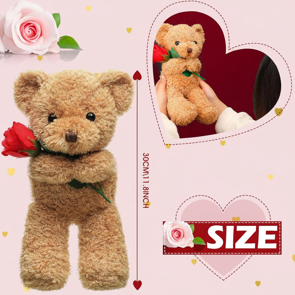 Ursulet Plus Trandafir Cadou Romantic