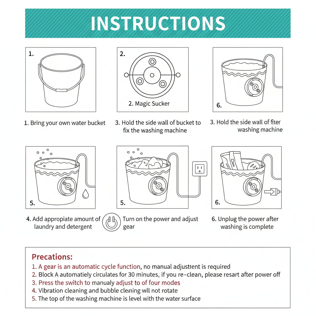 מכונת כביסה מיני ניידת לניקוי בגדים באולטרסוניק עם חיבור USB