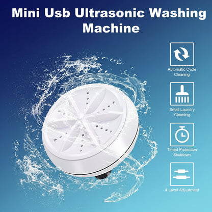 מכונת כביסה מיני ניידת לניקוי בגדים באולטרסוניק עם חיבור USB