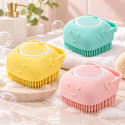 Komfortabel kæledyrsbørste med shampoo-dispenser
