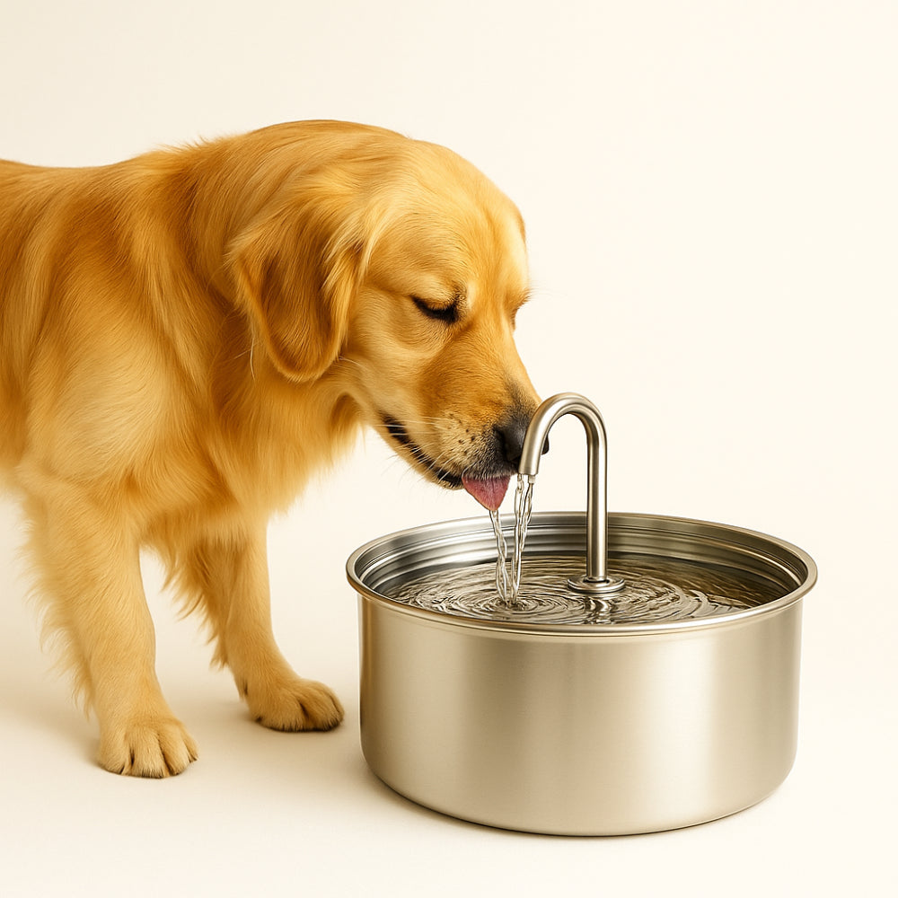 Pet Water Fountain Stainless Steel Automatic Drinking Bowl