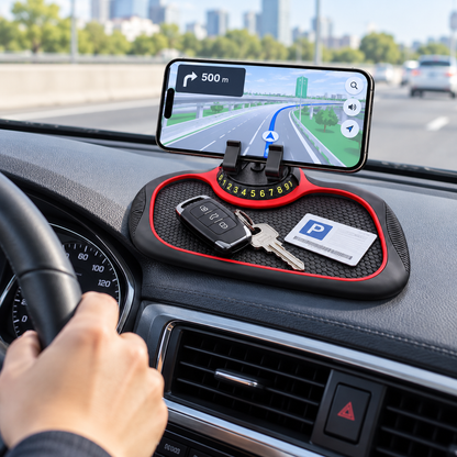 Universel telefonholder til bilen til montering på instrumentbrættet