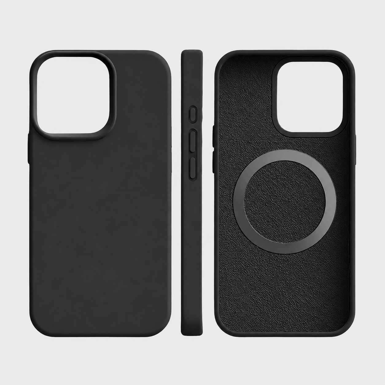 Custodia per telefono in silicone magnetica con ricarica wireless e protezione