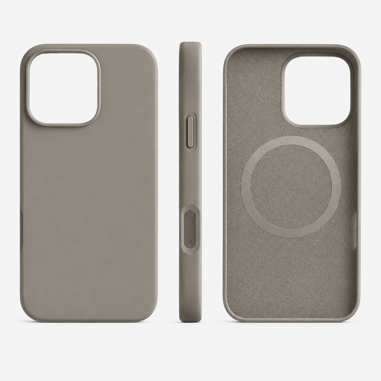 Custodia per telefono in silicone magnetica con ricarica wireless e protezione