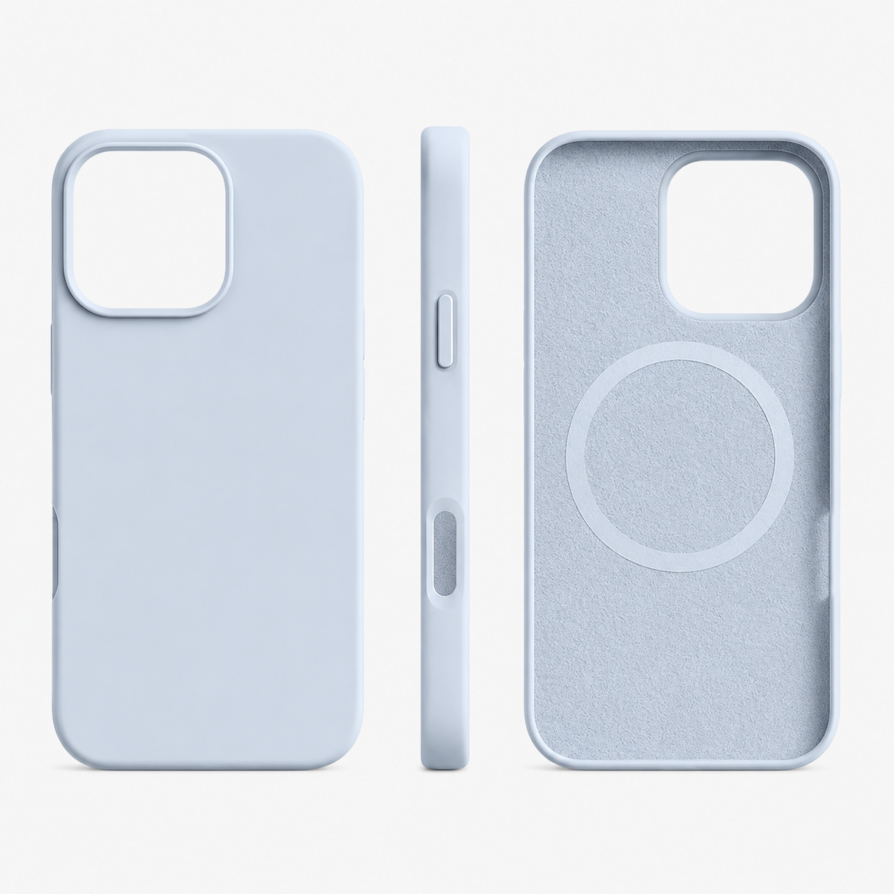 Custodia per telefono in silicone magnetica con ricarica wireless e protezione