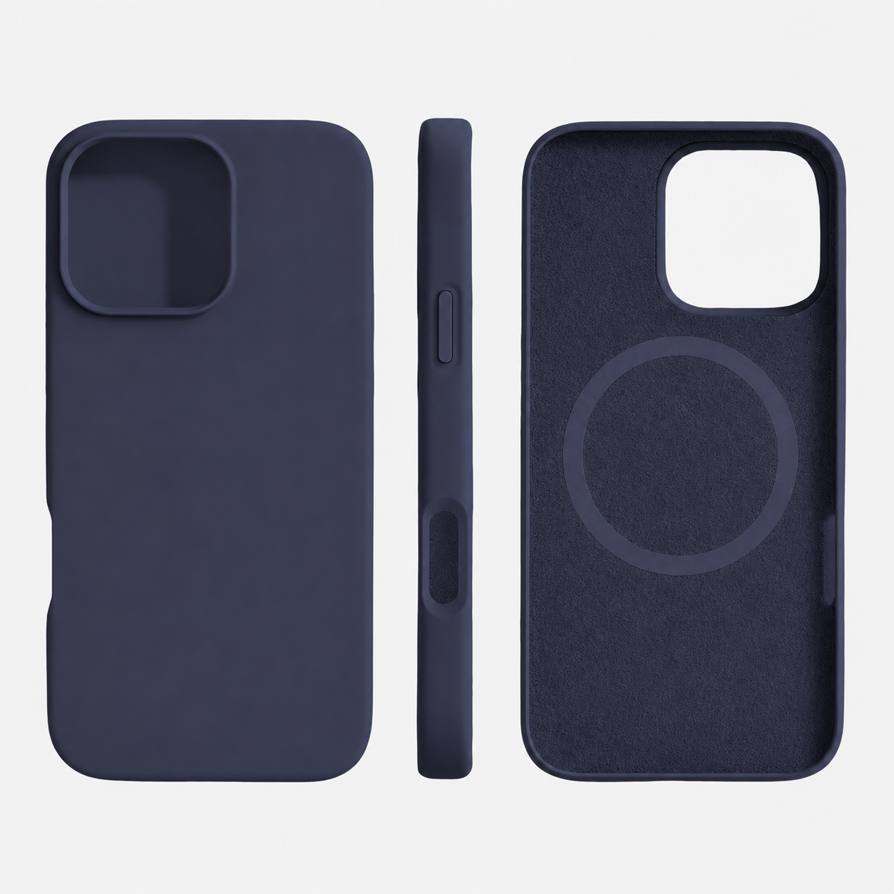 Custodia per telefono in silicone magnetica con ricarica wireless e protezione