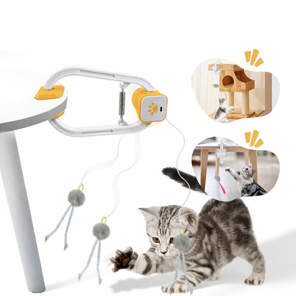 Juguete para gato interactivo con señuelo electrónico recargable por USB en forma de ratones
