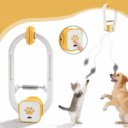 Juguete para gato interactivo con señuelo electrónico recargable por USB en forma de ratones