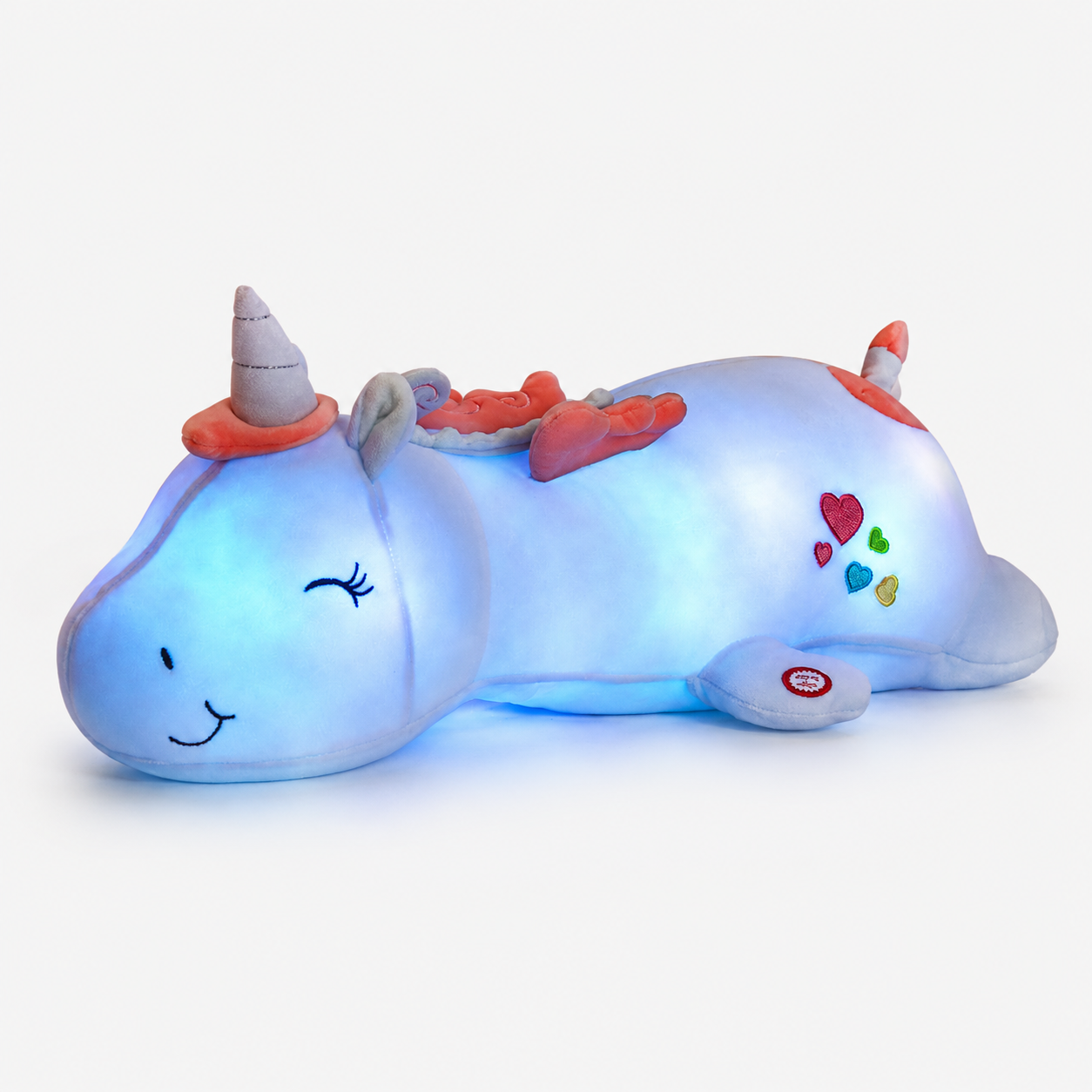 Luz nocturna de peluche con LED arcoíris, juguete acogedor para dormir
