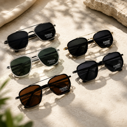 Polarisierte Sonnenbrille Retro Quadrat UV-Schutz Armbänder