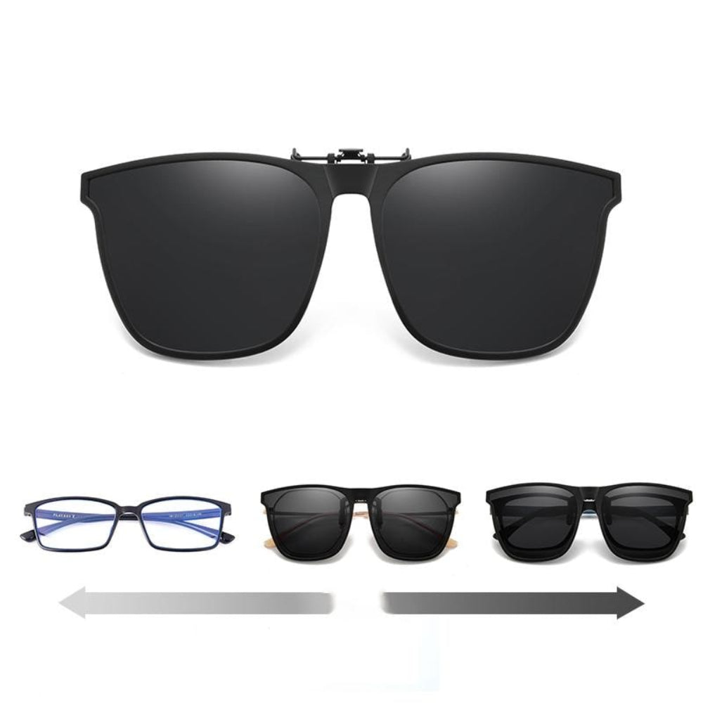 Gafas de sol polarizadas con protección UV, clip plegable y recortable