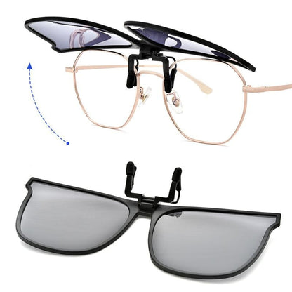 Gafas de sol polarizadas con protección UV, clip plegable y recortable