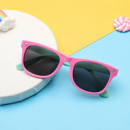 Gafas de sol polarizadas con protección UV para niños, flexibles y envolventes