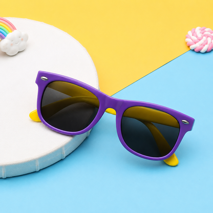 Gafas de sol polarizadas con protección UV para niños, flexibles y envolventes