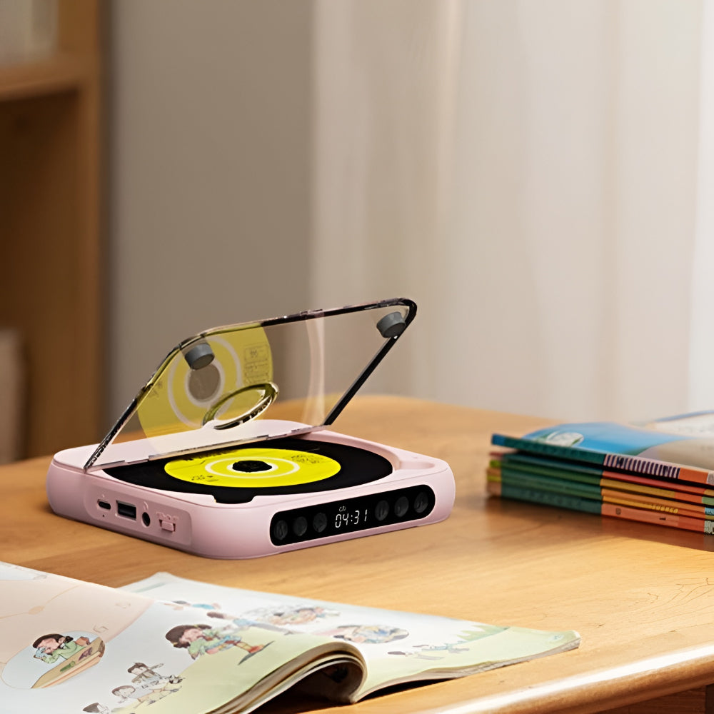 Portable CD Player Bluetooth Anti-Skip Headphone Jack