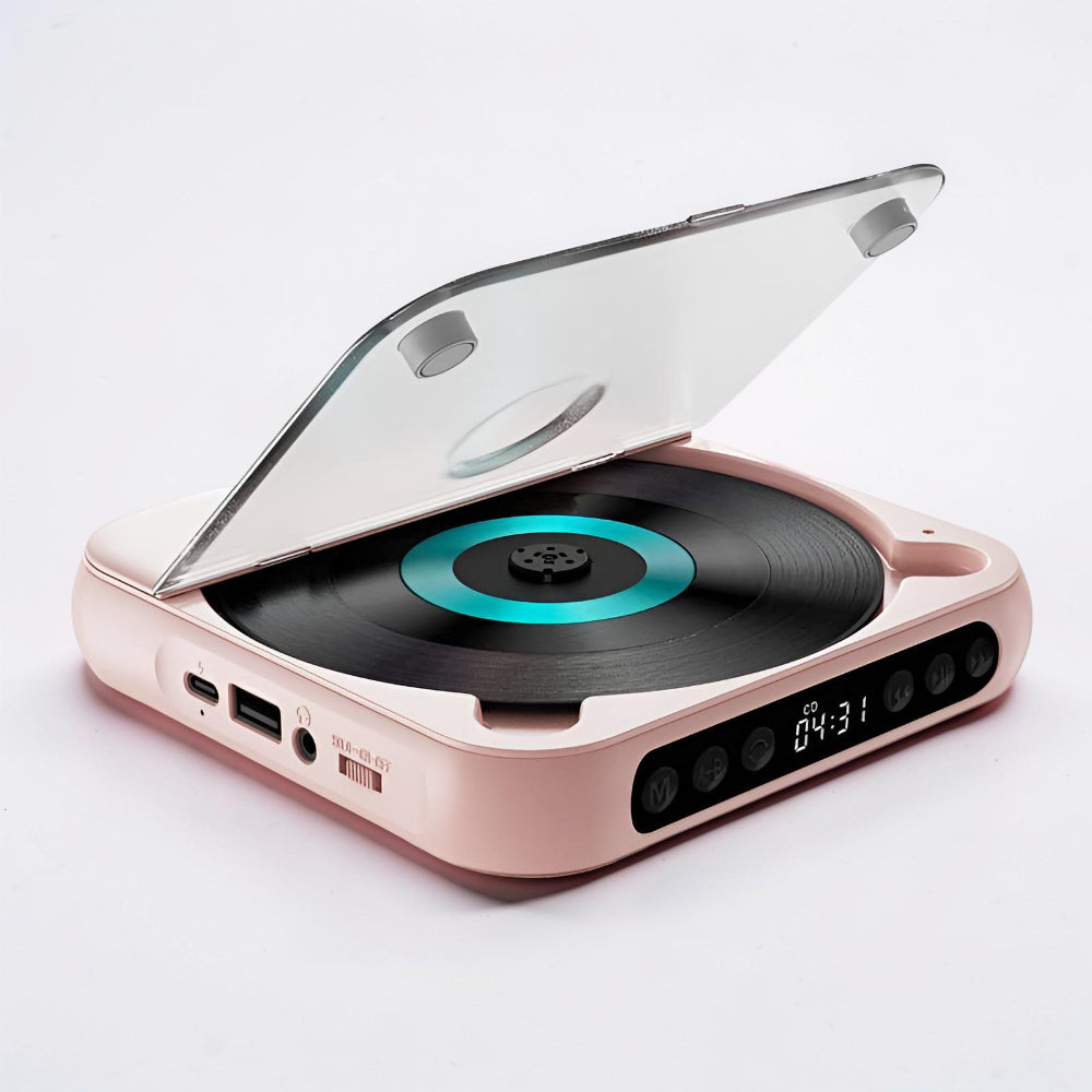 Portable CD Player Bluetooth Anti-Skip Headphone Jack